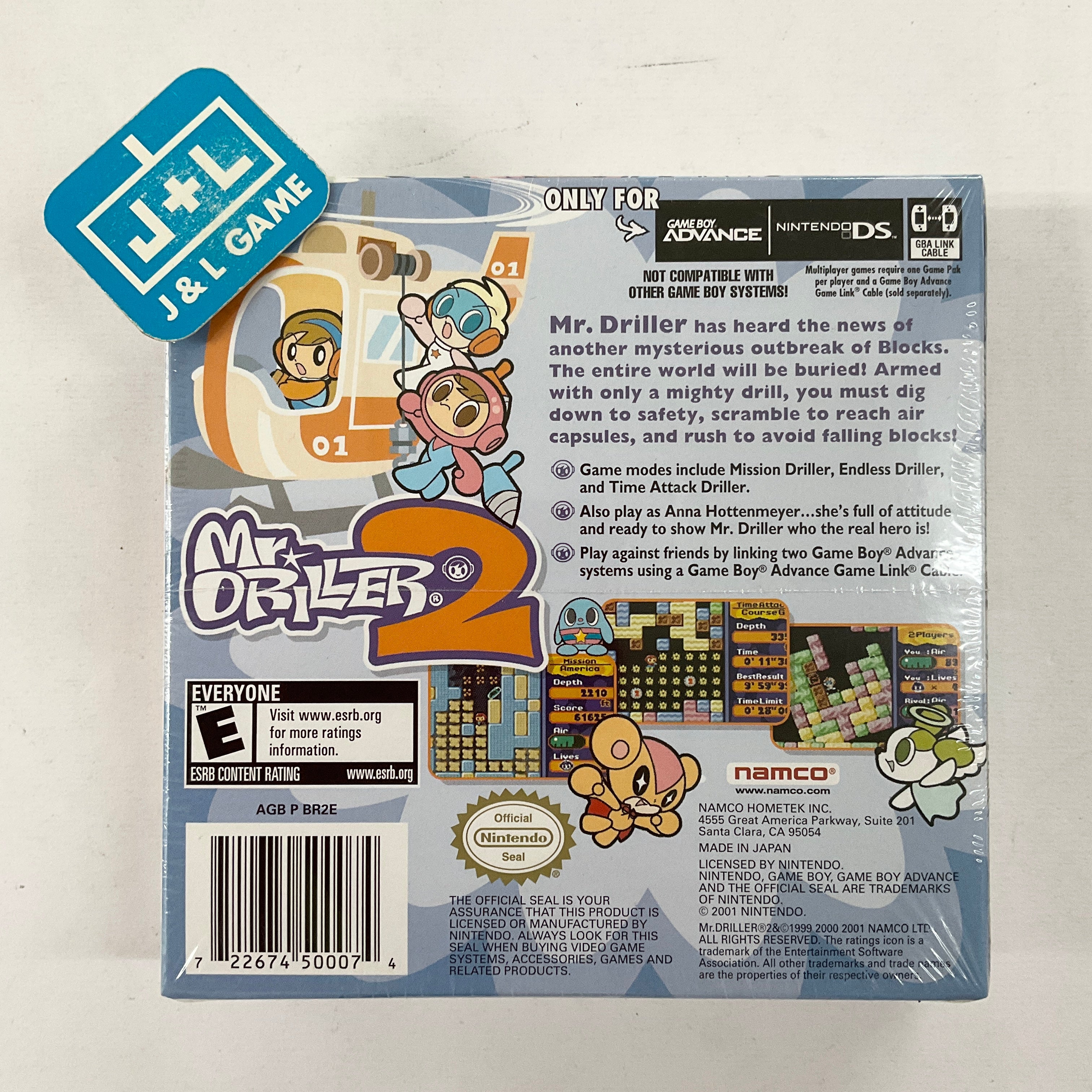 Mr. Driller 2 - (GBA) Game Boy Advance Video Games Namco   