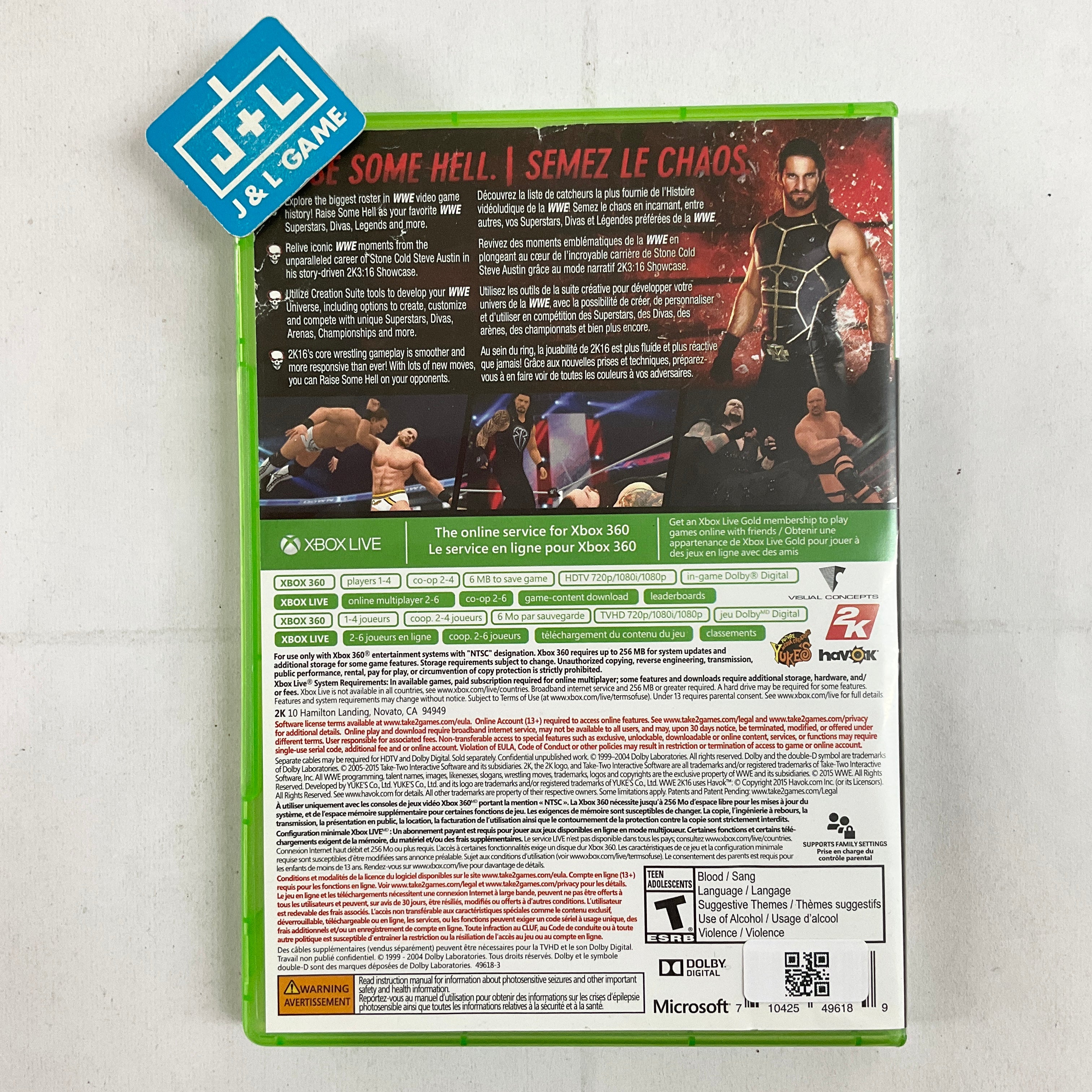 WWE 2K16 - Xbox 360 [Pre-Owned] Video Games 2K Games   