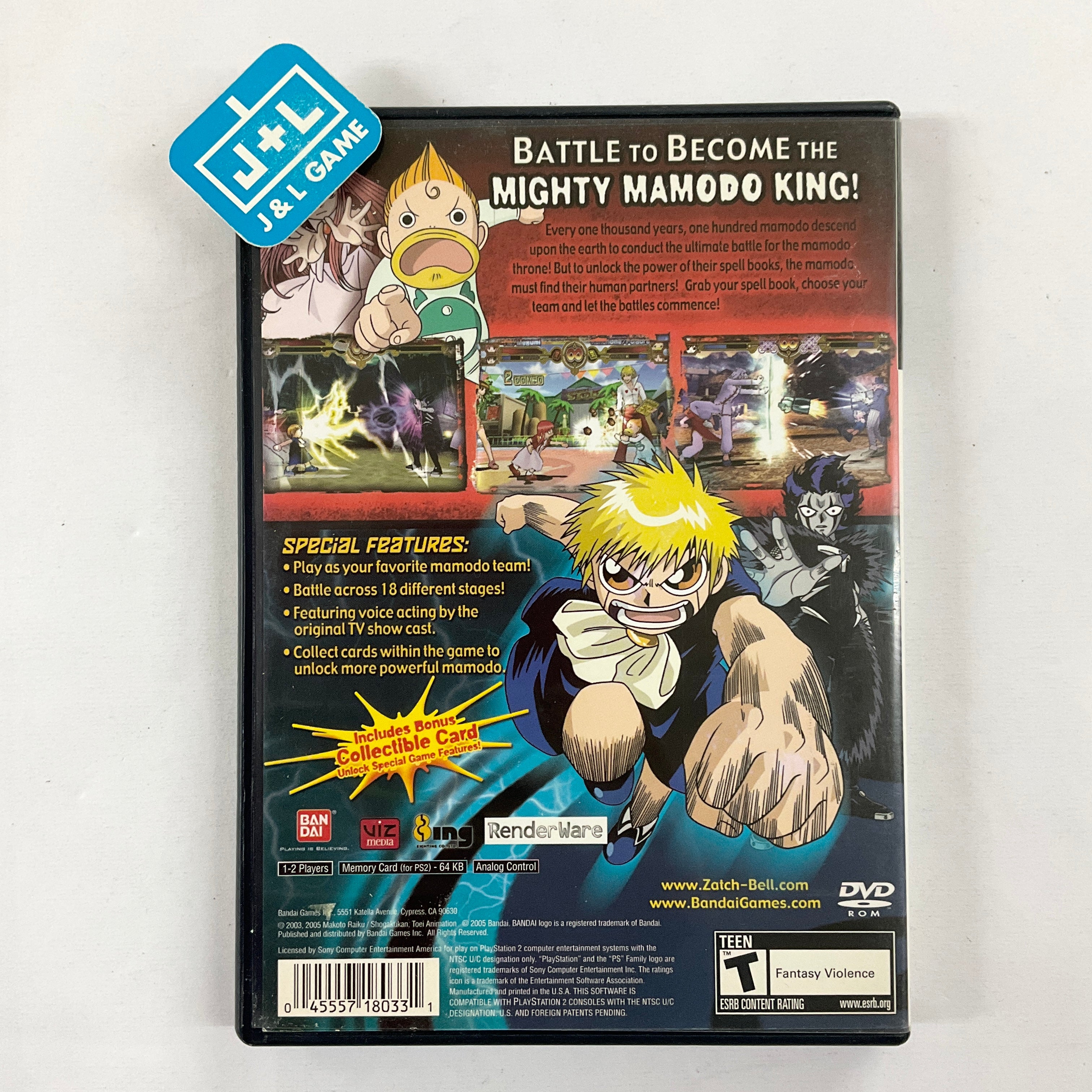 Zatchbell Mamodo Battles - (PS2) PlayStation 2 [Pre-Owned] Video Games BANDAI NAMCO Entertainment   