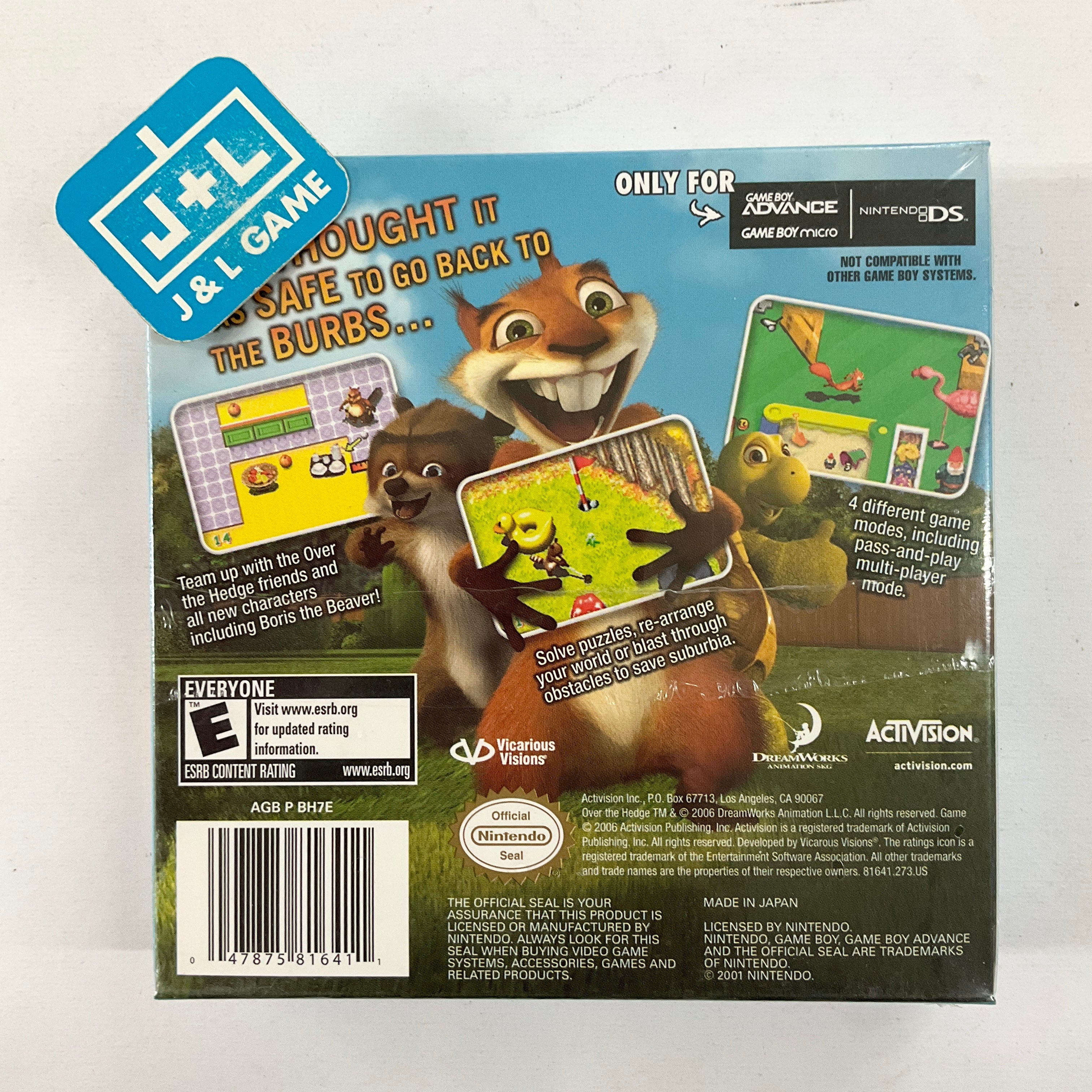 Over the Hedge: Hammy Goes Nuts - (GBA) Game Boy Advance Video Games Activision   