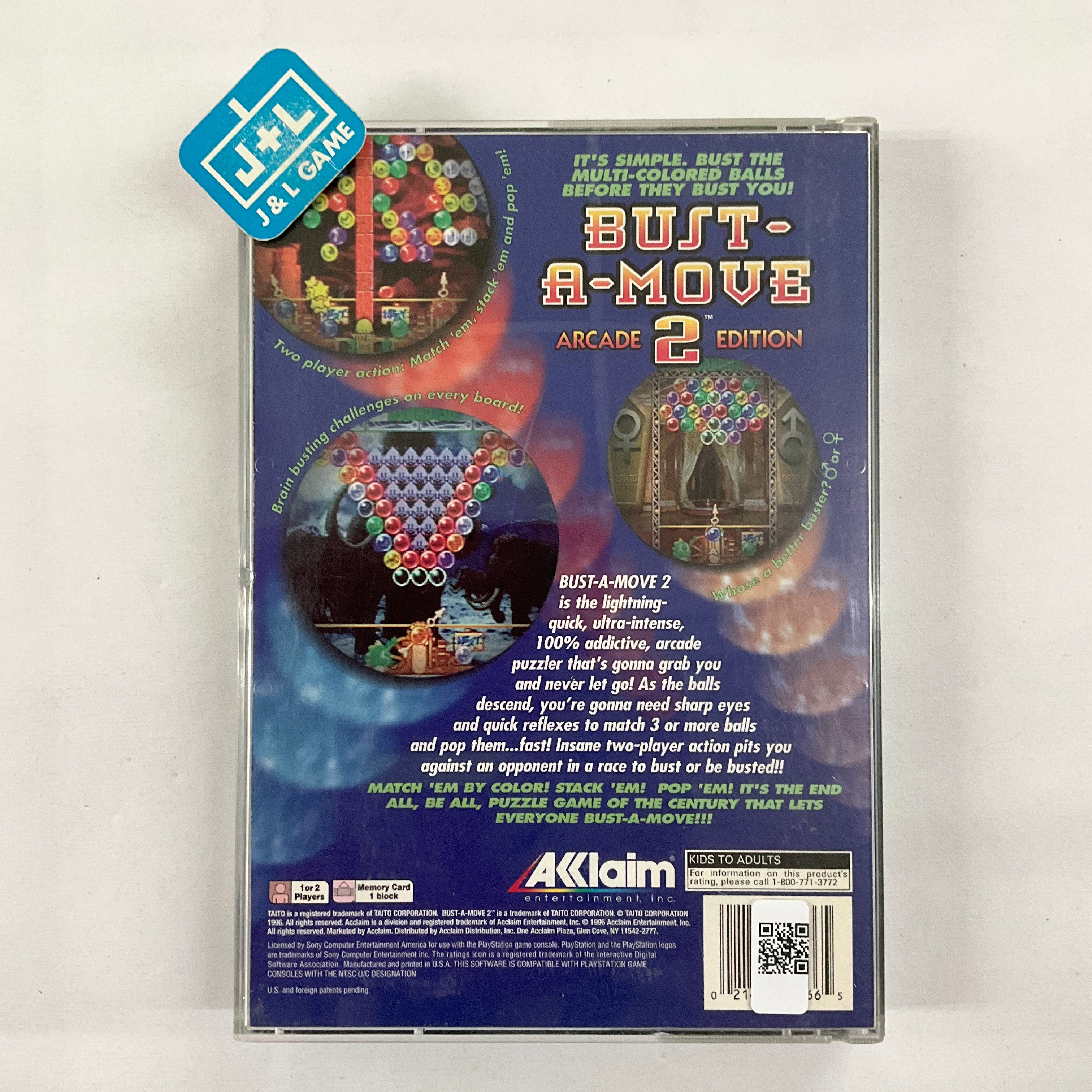 Bust-A-Move 2 Arcade Edition (Long Box) - (PS1) PlayStation 1 [Pre-Owned] Video Games Acclaim   