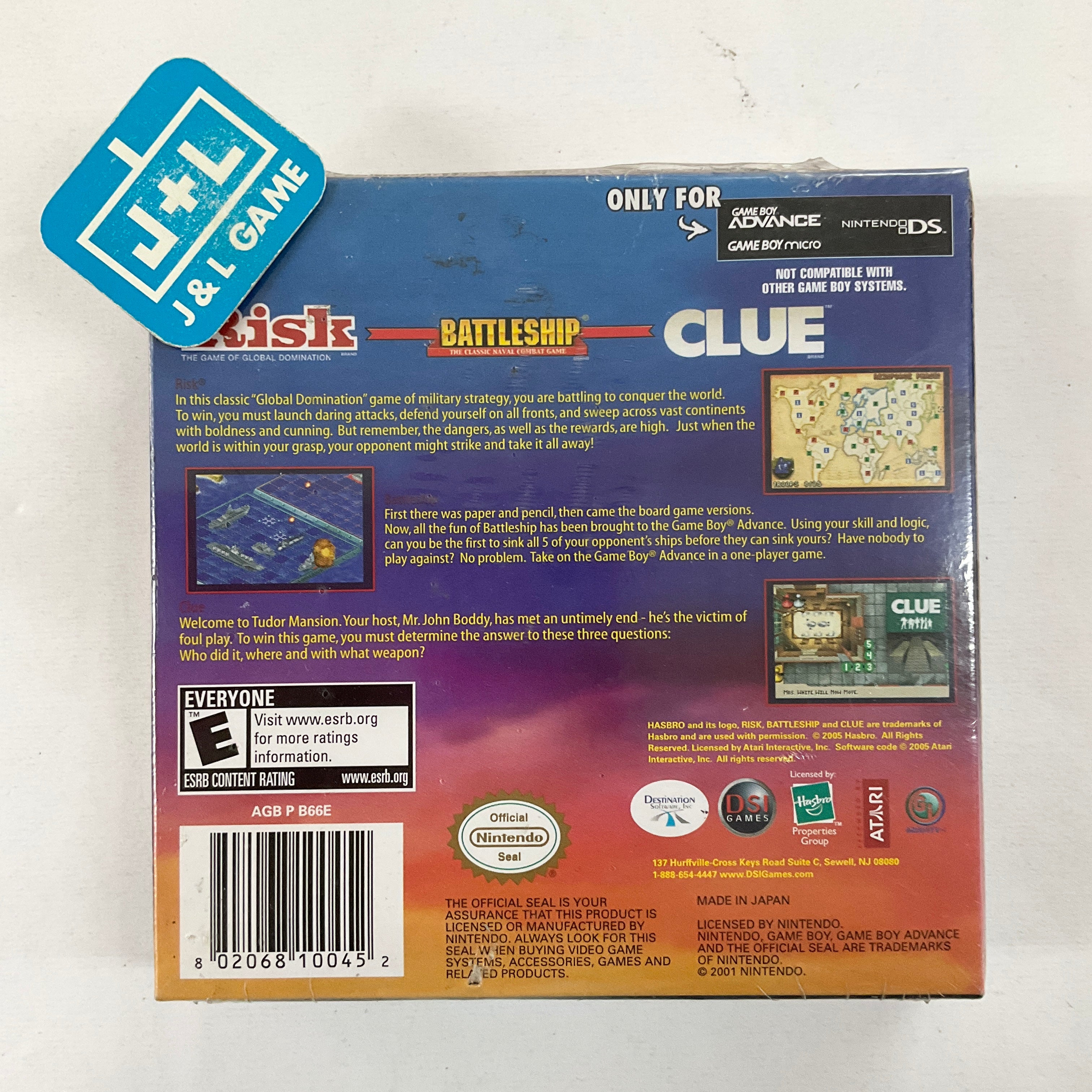 Risk / Battleship / Clue - (GBA) Game Boy Advance | J&L Game