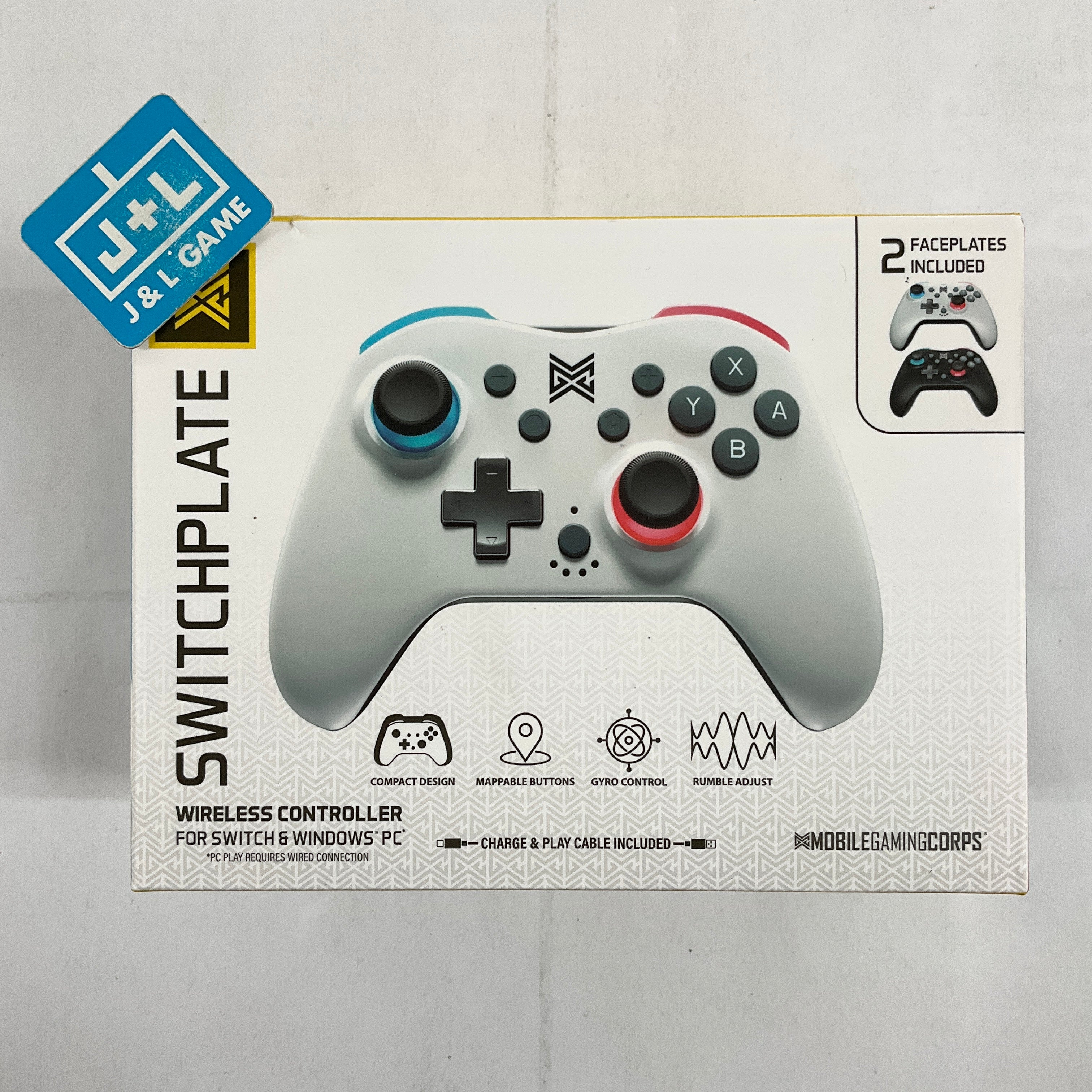 Mobile Gaming Corps Switchplate Wireless Controller (Black/White) - (NSW) Nintendo Switch Video Games MOBILEGAMINGCORPS   