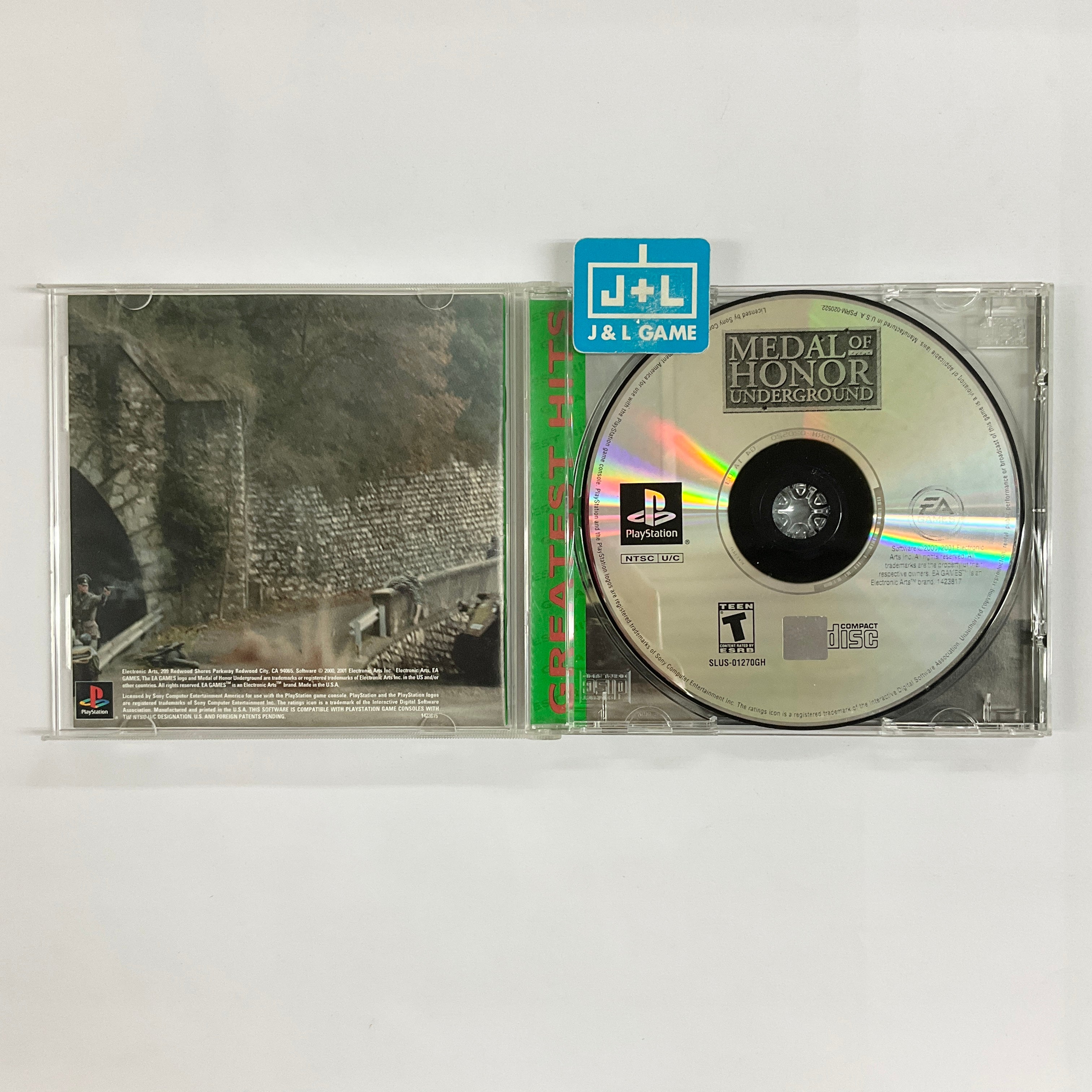 Medal of Honor Underground (Greatest Hits) - (PS1) PlayStation 1 [Pre-Owned] Video Games Electronic Arts   