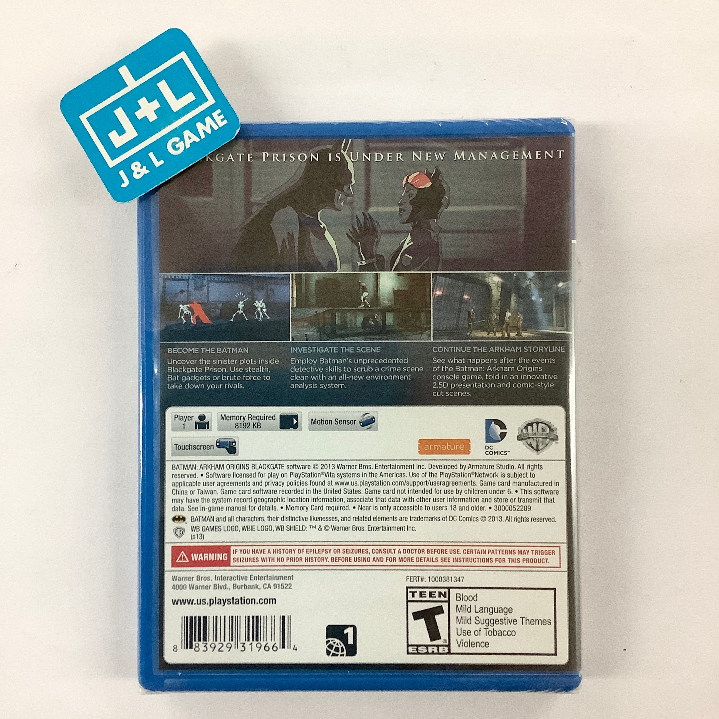 Batman: Arkham Origins Blackgate - (PSV) PlayStation Vita Video Games Warner Bros. Interactive Entertainment   