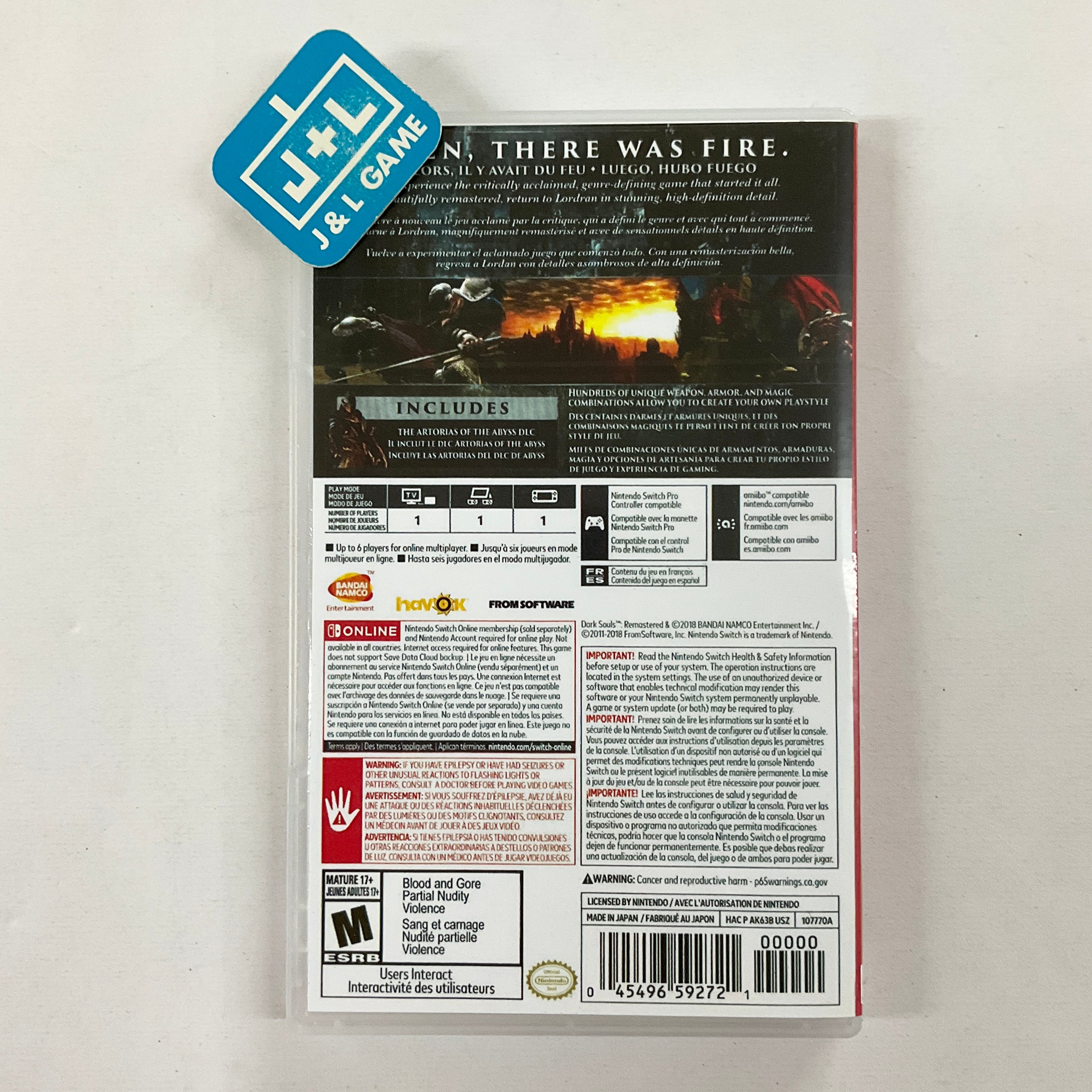 Dark Souls: Remastered - (NSW) Nintendo Switch [Pre-Owned] Video Games BANDAI NAMCO Entertainment   