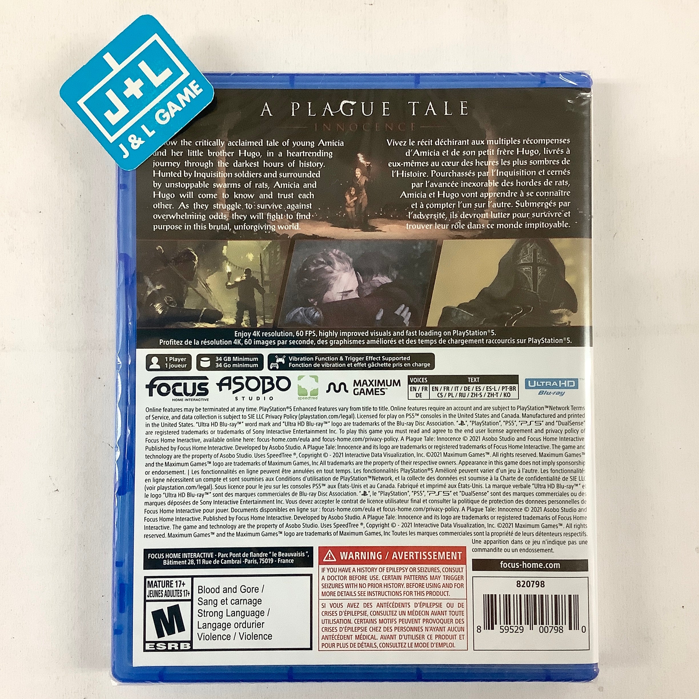 A Plague Tale: Innocence - (PS5) PlayStation 5 Video Games Focus Home Interactive   