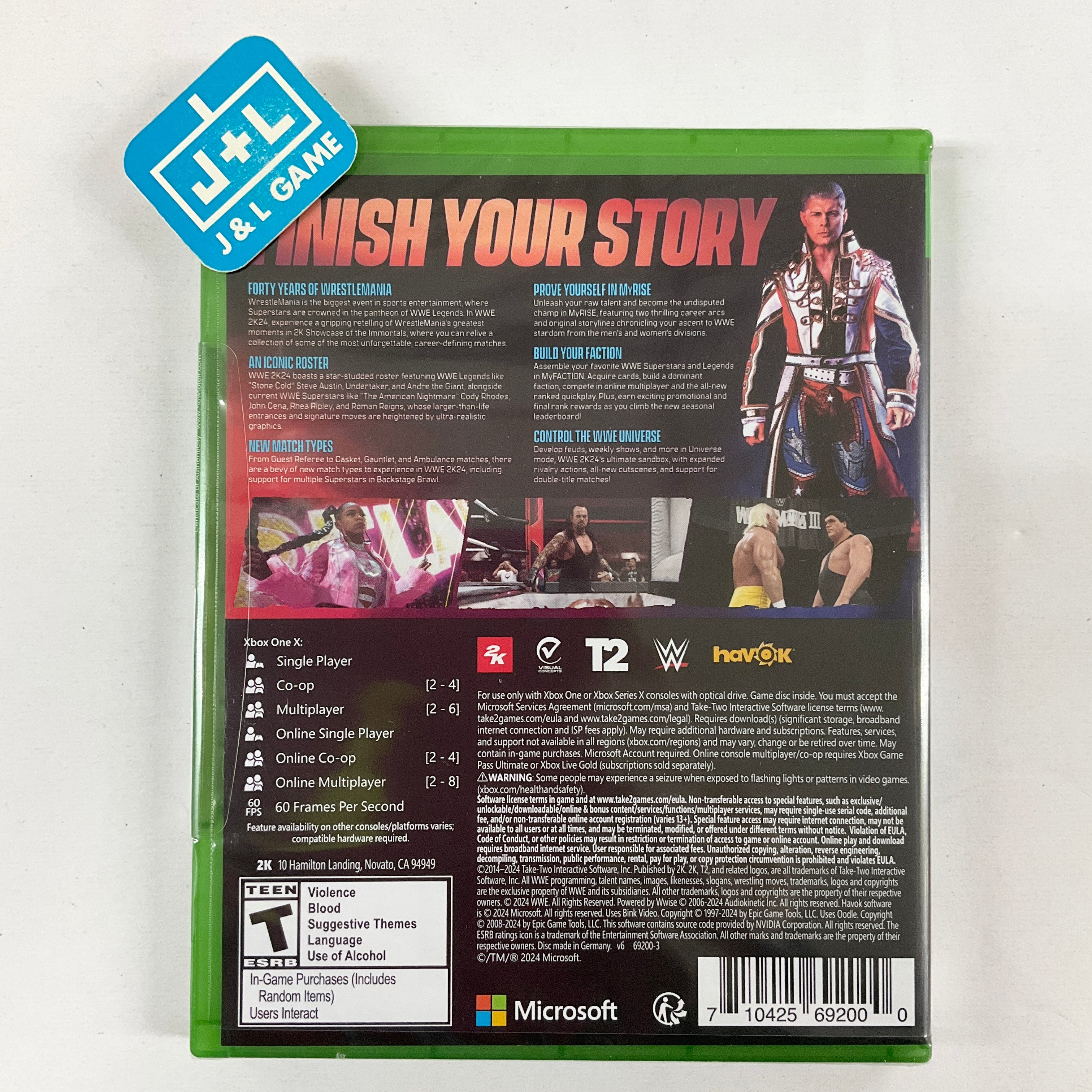 WWE 2K24 - (XB1) Xbox One | J&L Game