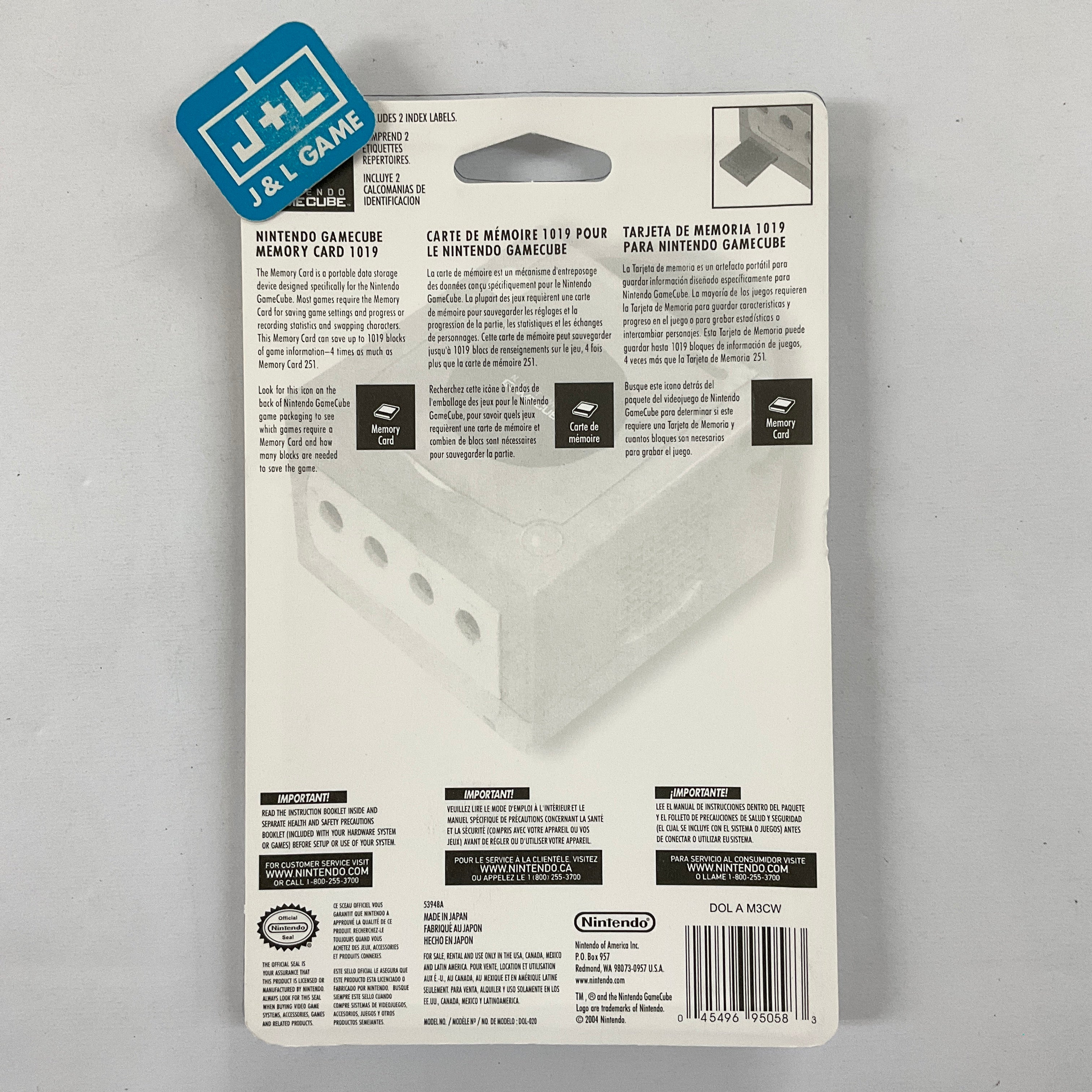 GameCube Memory Card 1019 - (GC) GameCube Accessories Nintendo   