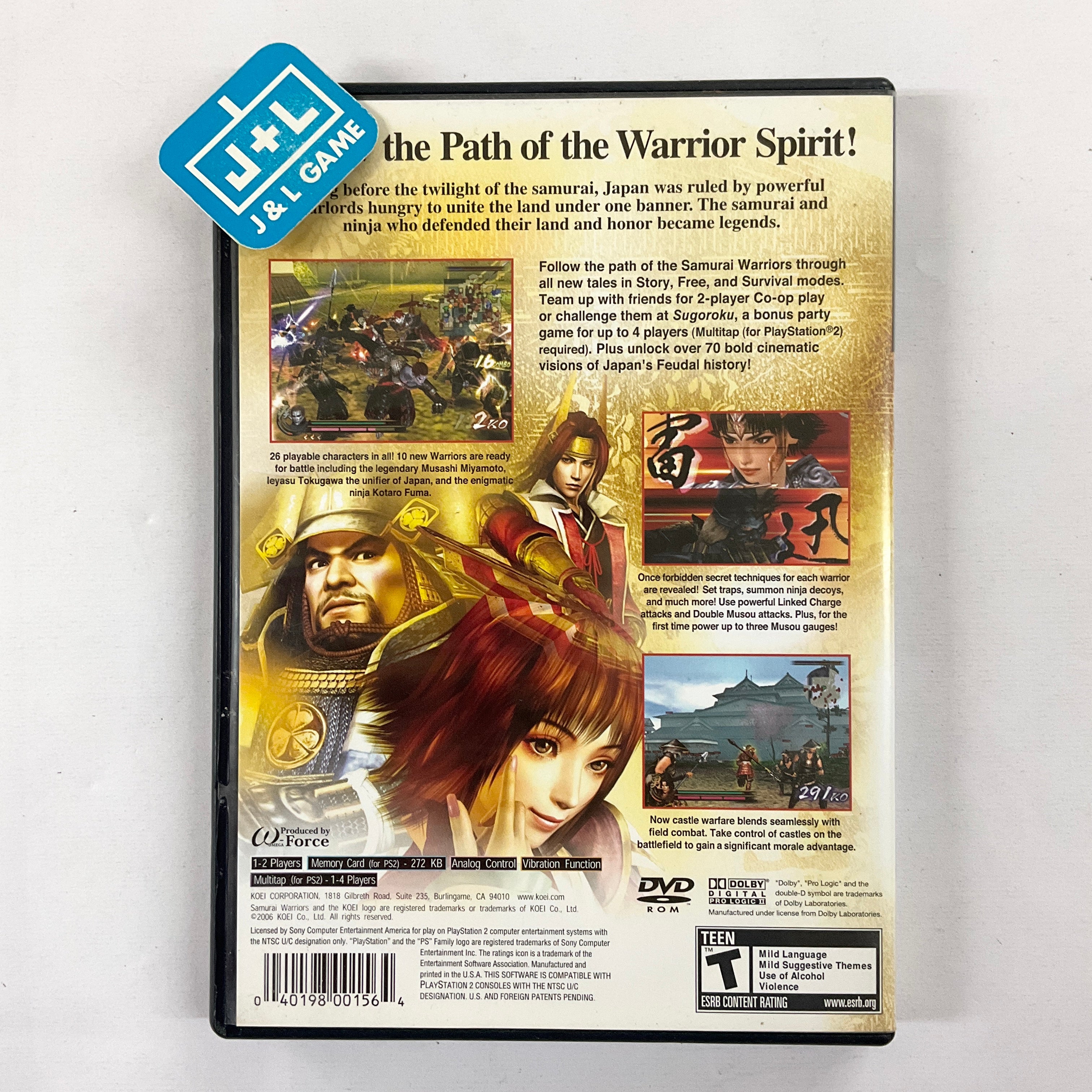 Samurai Warriors 2 - (PS2) PlayStation 2 [Pre-Owned] Video Games Koei   