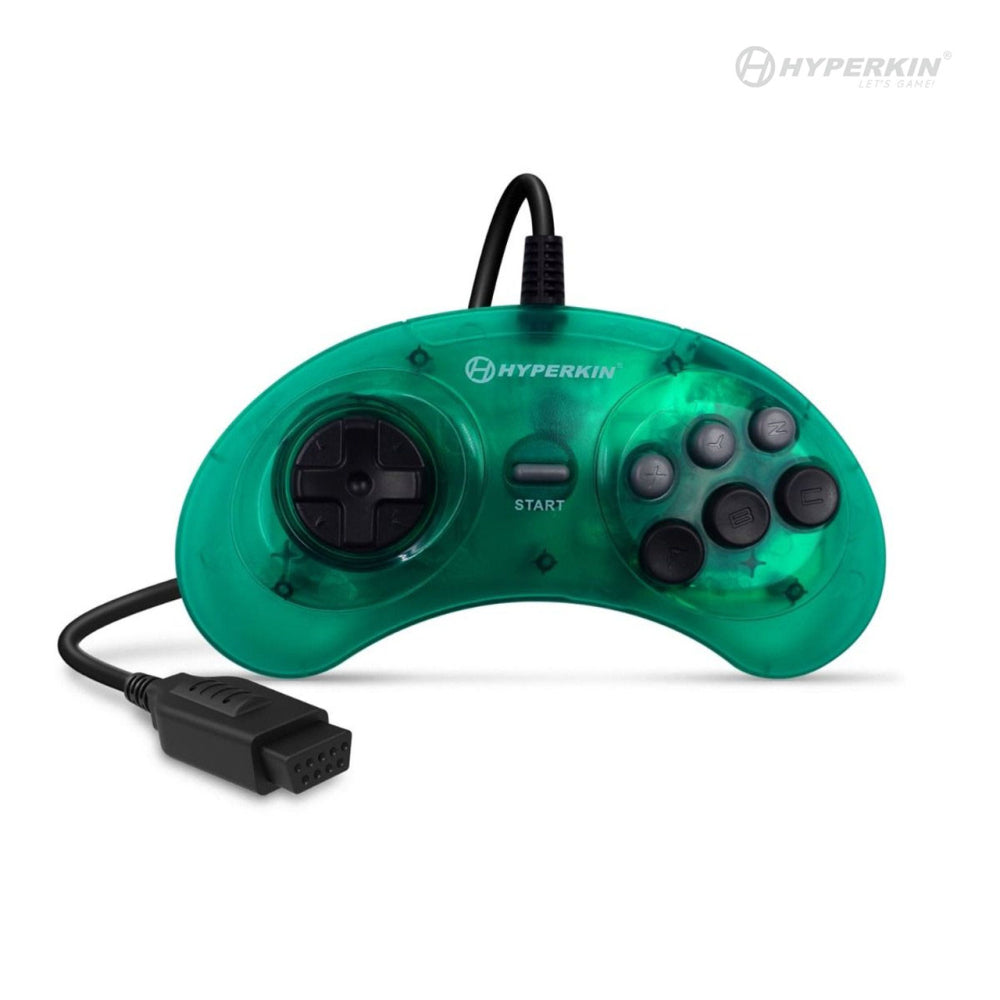 Hyperkin Sega Genesis GN6 Premium Six Button Gamepad Controller  (Green) - Sega Genesis