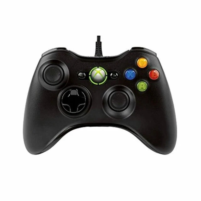 Microsoft Xbox 360 Wired Controller (Black) - Xbox 360 [Pre-Owned] Accessories Microsoft