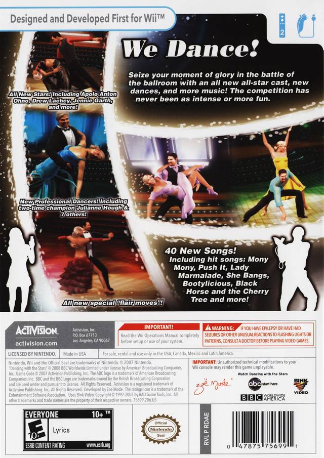 Dancing With the Stars: We Dance! - Nintendo Wii [Pre-Owned] Video Games Activision   