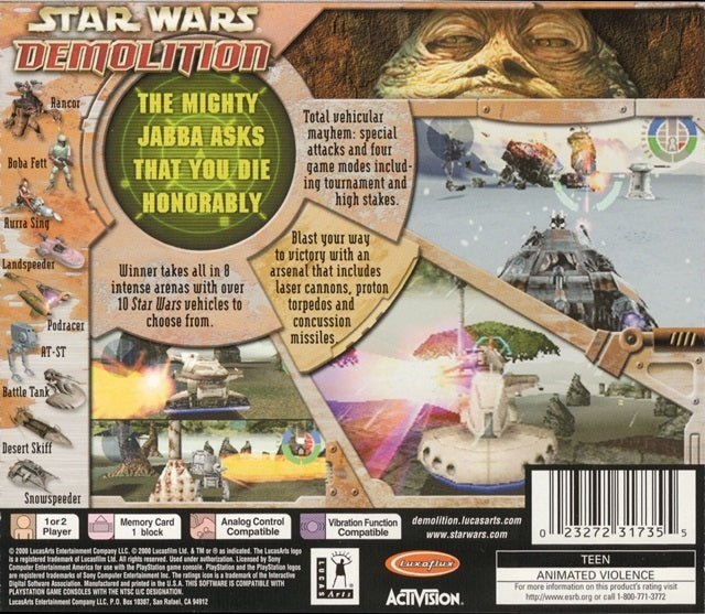 Star Wars: Demolition - (PS1) PlayStation 1 [Pre-Owned] Video Games LucasArts   