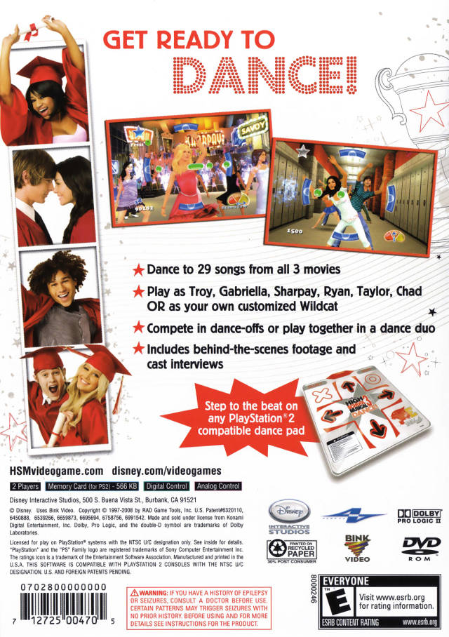 High School Musical 3: Senior Year DANCE! - (PS2) PlayStation 2 [Pre-Owned] Video Games Disney Interactive Studios   