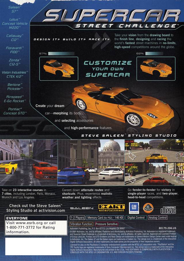 Supercar Street Challenge - (PS2) PlayStation 2 [Pre-Owned] Video Games Activision   