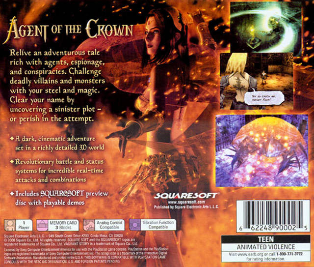 Vagrant Story - (PS1) PlayStation 1 [Pre-Owned] Video Games Square EA   
