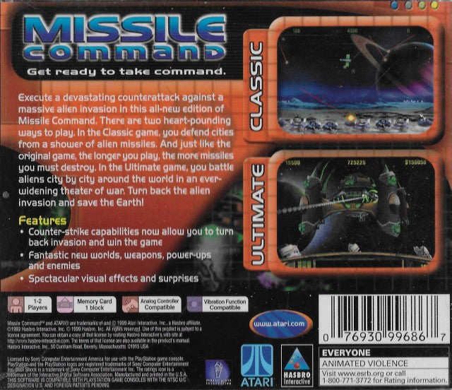 Missile Command - (PS1) PlayStation 1 [Pre-Owned] Video Games Hasbro Interactive   
