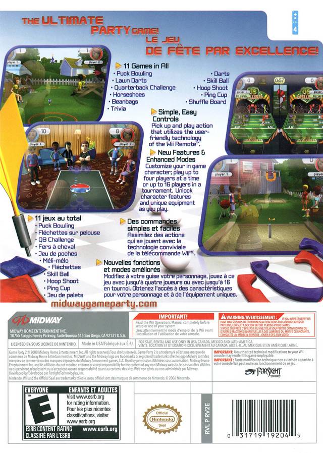 Game Party 2 - Nintendo Wii [Pre-Owned] Video Games Midway   