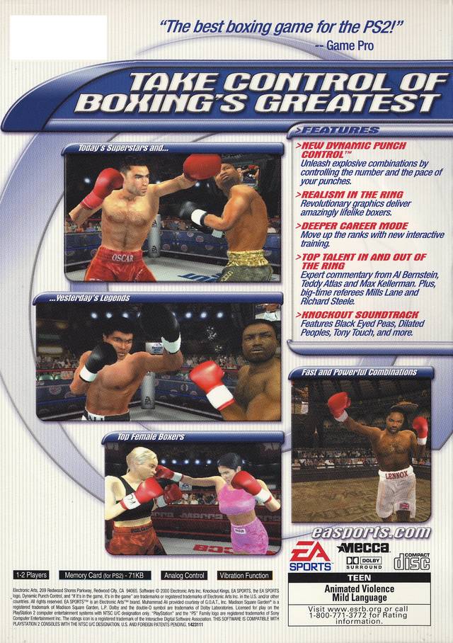 Knockout Kings 2001 - (PS2) PlayStation 2 [Pre-Owned] Video Games EA Sports   
