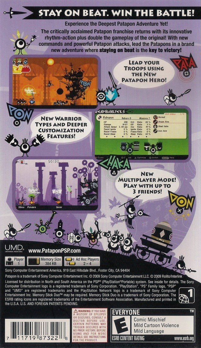 Patapon 2 - Sony PSP [Pre-Owned] Video Games SCEA   
