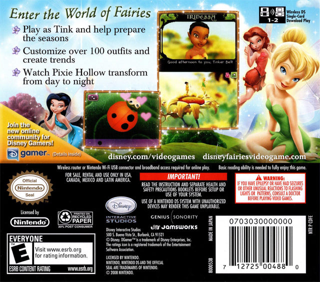 Disney Fairies: Tinker Bell - (NDS) Nintendo DS [Pre-Owned] | J&L Game