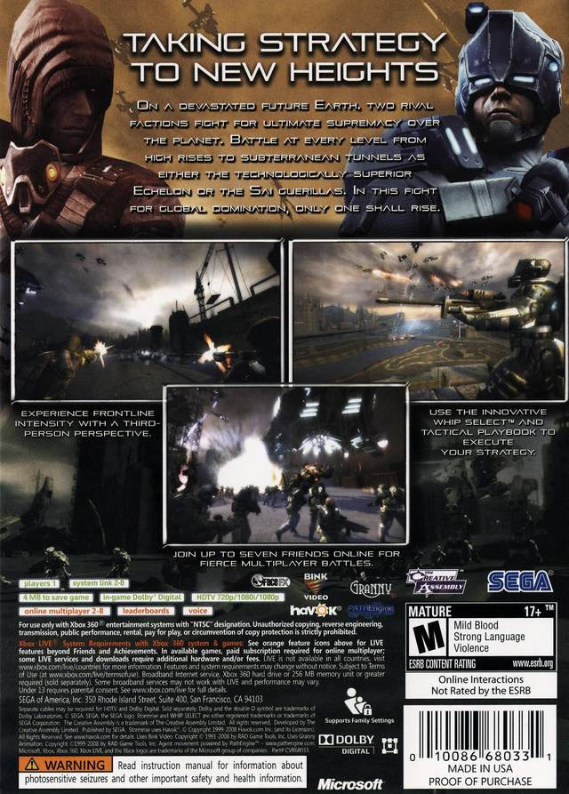 Stormrise - Xbox 360 Video Games Sega   