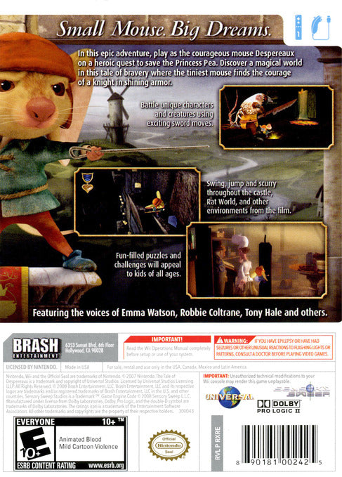 The Tale of Despereaux - Nintendo Wii [Pre-Owned] Video Games Brash Entertainment   