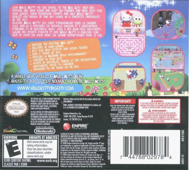 Hello Kitty: Big City Dreams - (NDS) Nintendo DS Video Games Empire Interactive   