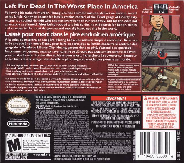 Grand Theft Auto: Chinatown Wars - (NDS) Nintendo DS [Pre-Owned] Video Games Rockstar Games   