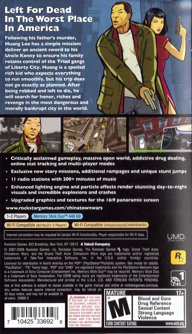 Grand Theft Auto: Chinatown Wars - SONY PSP [ Pre-Owned] Video Games Rockstar Games   