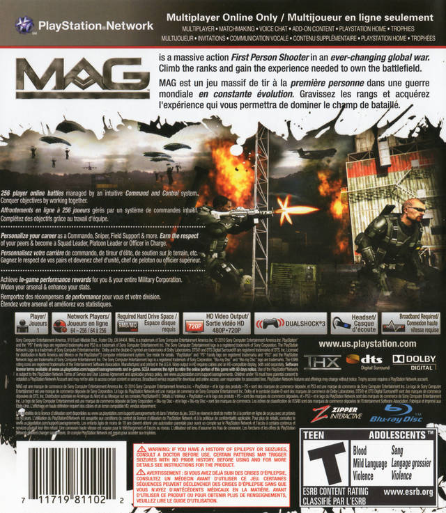 MAG - (PS3) PlayStation 3 [Pre-Owned] Video Games SCEA   