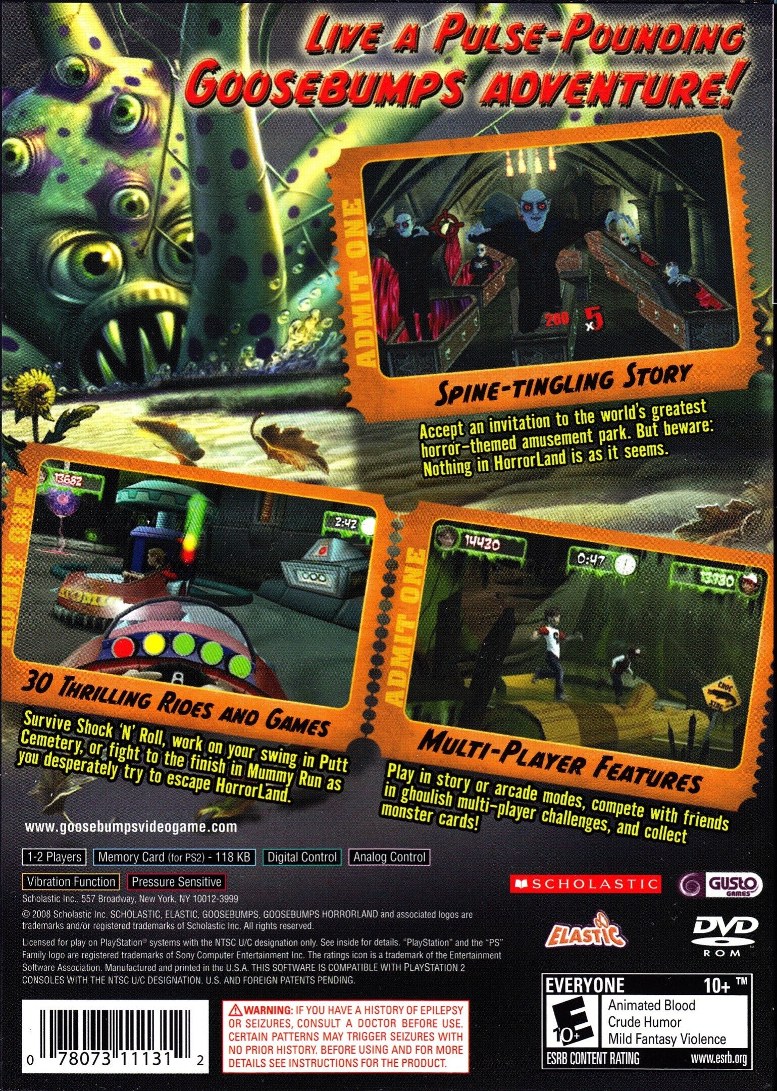 Goosebumps HorrorLand - (PS2) PlayStation 2 [Pre-owned] Video Games Scholastic Inc.   