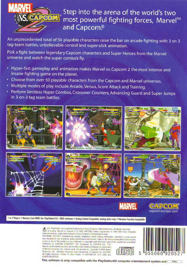 Marvel vs Capcom 2 - (PS2) PlayStation 2 [Pre-Owned] (European Import) Video Games Capcom   