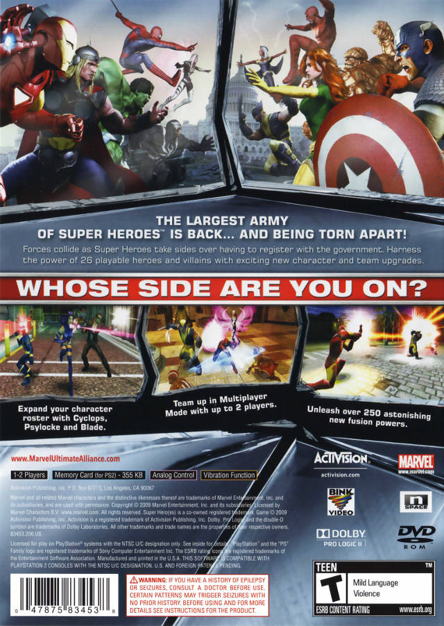 Marvel: Ultimate Alliance 2 - (PS2) PlayStation 2 [Pre-Owned