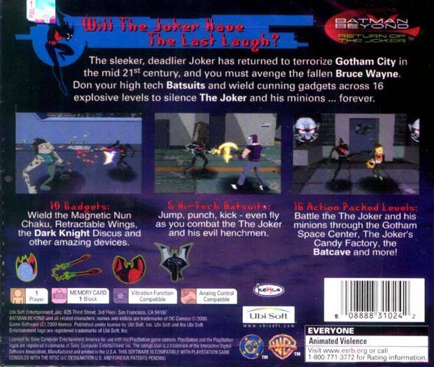 Batman Beyond: Return of the Joker - (PS1) PlayStation 1 [Pre-Owned] Video Games Ubisoft   