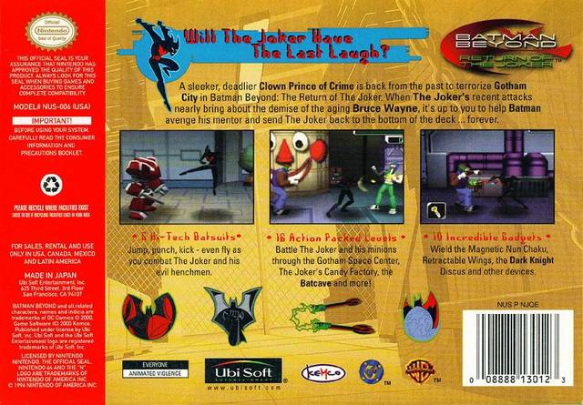 Batman Beyond: Return of the Joker - (N64) Nintendo 64 [Pre-Owned] Video Games Ubisoft   