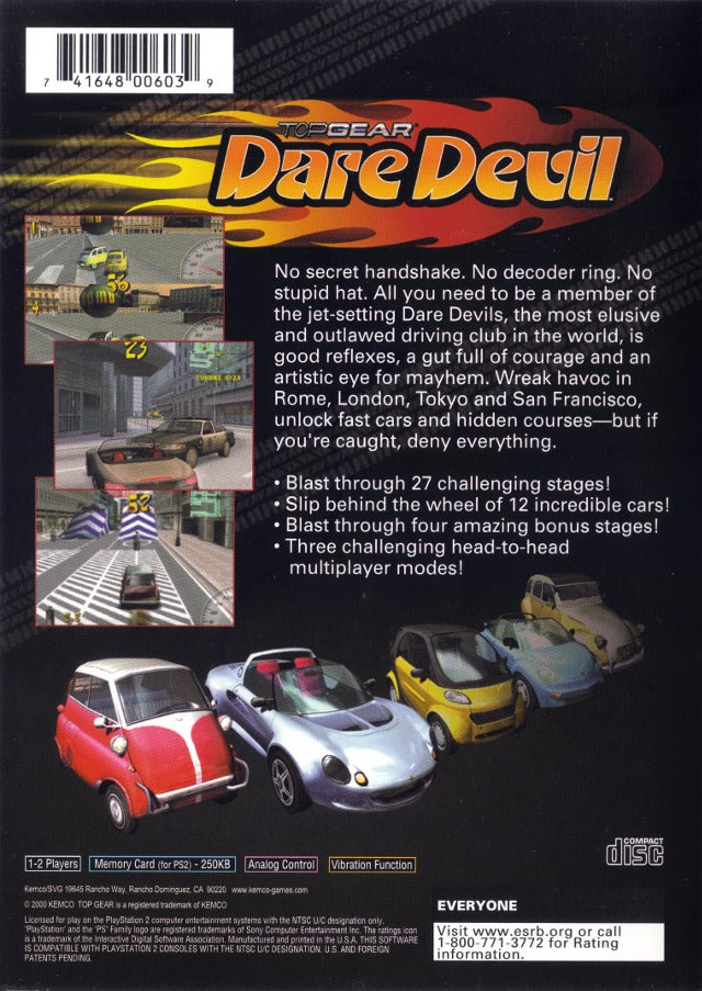 Top Gear: Dare Devil - (PS2) PlayStation 2 [Pre-Owned] Video Games Kemco   