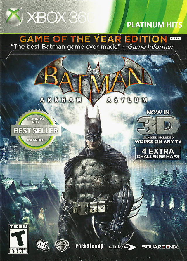 Batman: Arkham Asylum - Game of the Year Edition (Platinum Hits) - Xbox 360 [Pre-Owned] Video Games Warner Bros. Interactive Entertainment   