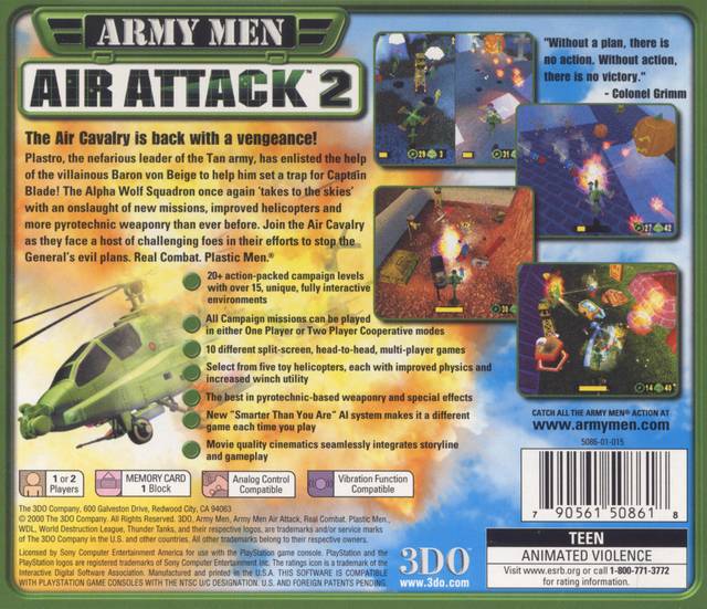 Army Men: Air Attack 2 - (PS1) PlayStation 1 [Pre-Owned] Video Games 3DO   