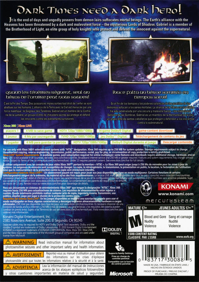 Castlevania: Lords of Shadow - Xbox 360 Video Games Konami   