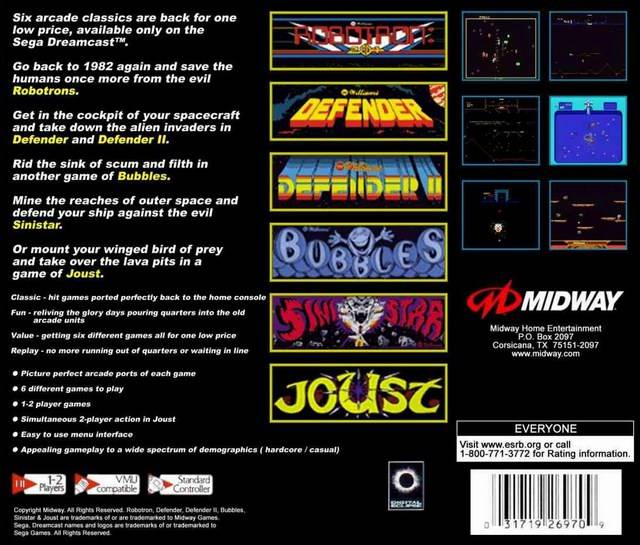 Midway's Greatest Arcade Hits Volume 1 - SEGA Dreamcast [Pre-Owned] Video Games Midway   