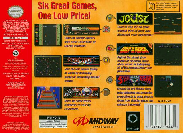 Midway's Greatest Arcade Hits - (N64) Nintendo 64 [Pre-Owned] Video Games Midway   