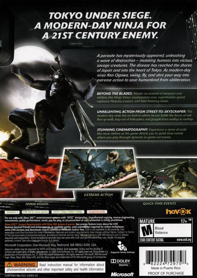 Ninja Blade - Xbox 360 [Pre-Owned] Video Games From Software   