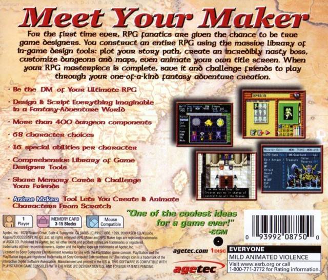 RPG Maker - (PS1) PlayStation 1 [Pre-Owned] Video Games Agetec   