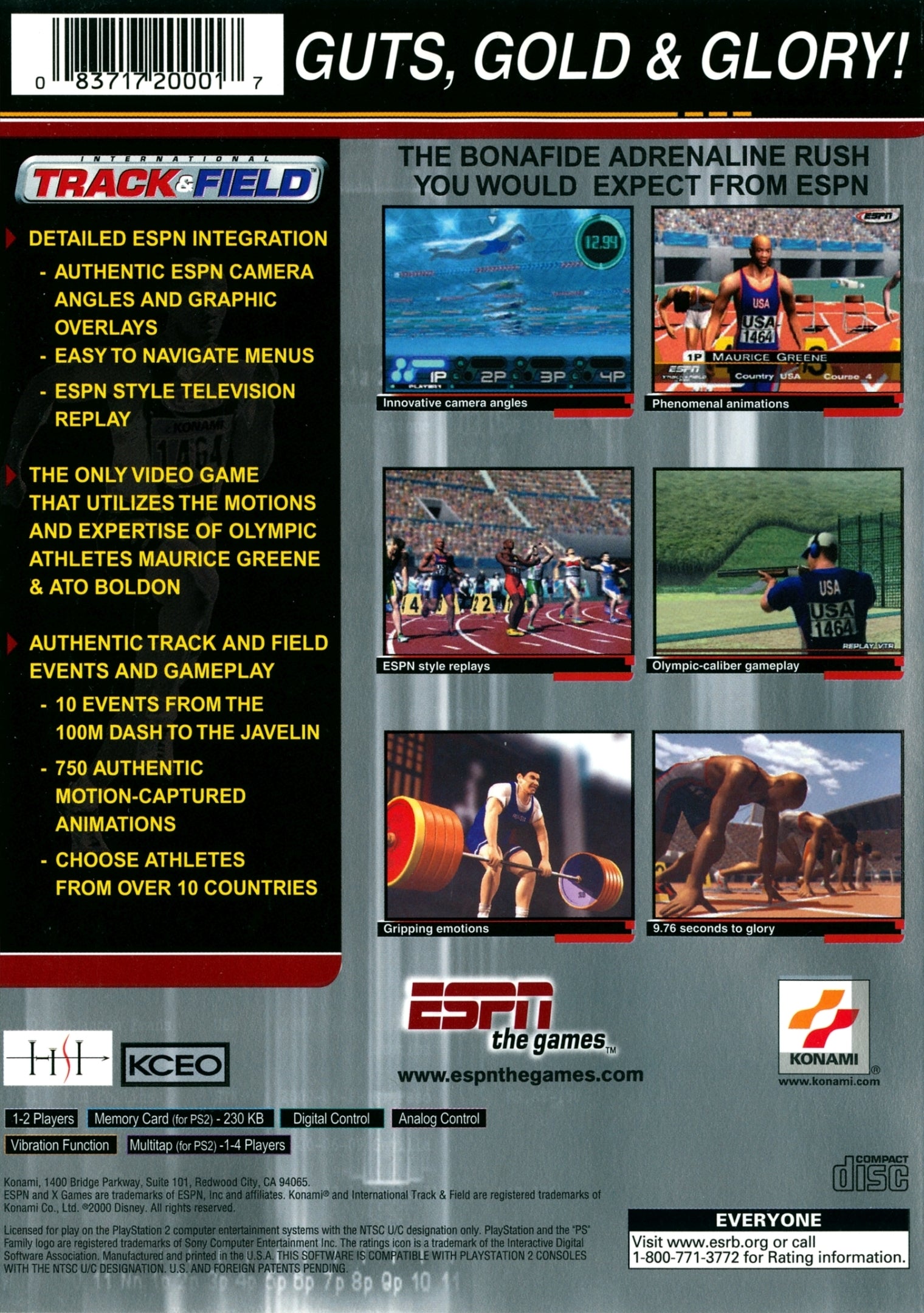 ESPN International Track & Field - (PS2) PlayStation 2 [Pre-Owned] Video Games Konami   
