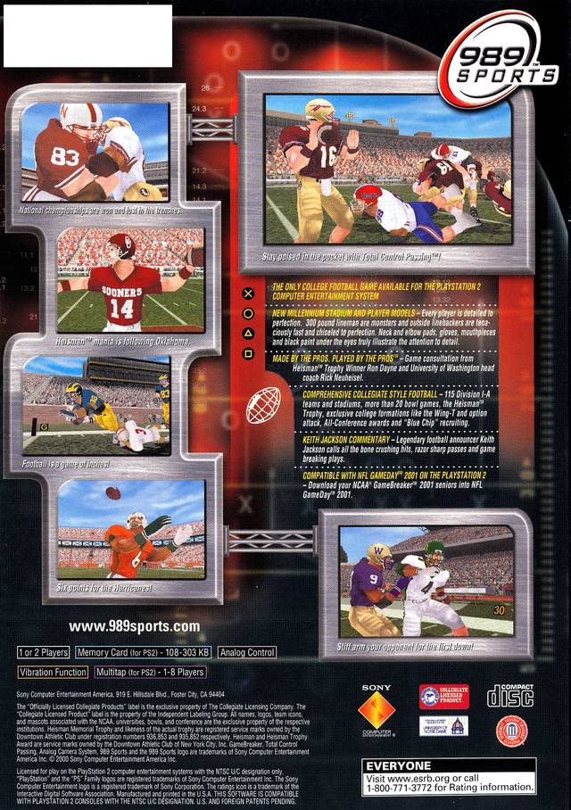 NCAA GameBreaker 2001 - (PS2) PlayStation 2 [Pre-Owned] Video Games SCEA   