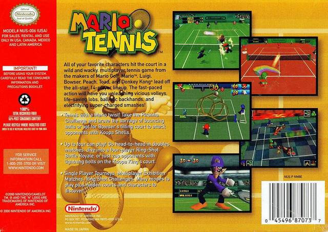 Mario Tennis - (N64) Nintendo 64 [Pre-Owned] Video Games Nintendo   