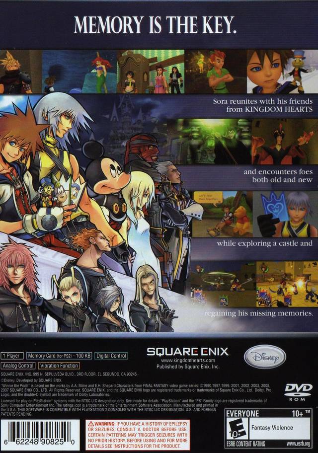 Kingdom Hearts Re:Chain of Memories - (PS2) PlayStation 2 [Pre-Owned] Video Games Square Enix   