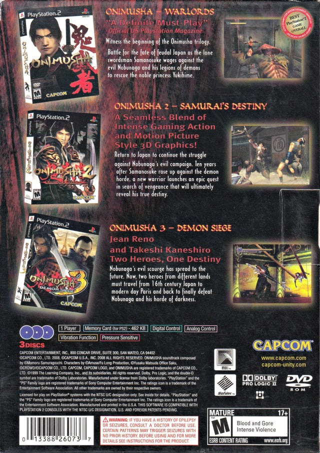 Onimusha Essentials - (PS2) PlayStation 2 [Pre-Owned] Video Games Capcom   